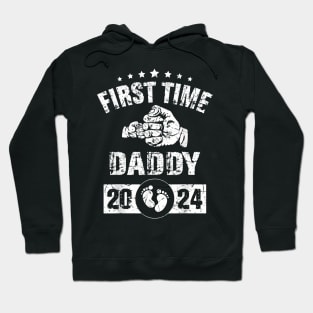 First Time Daddy 2024 1St Fathers Day 2024 For New Dad Hoodie